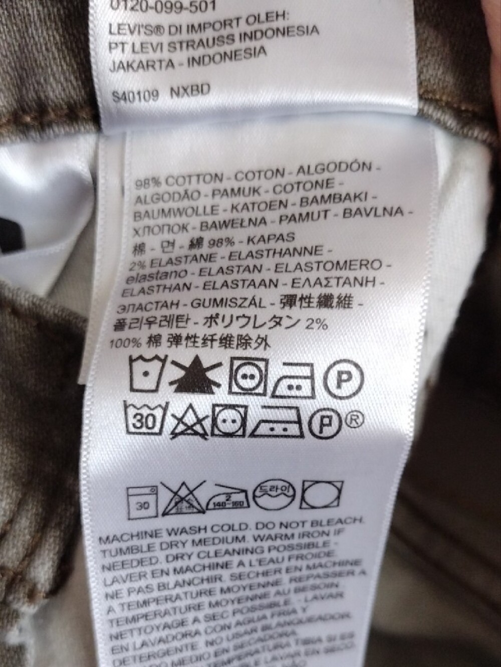 Levi's 511 Slim Straight Jeans Gray W28 - Picture 12 of 12